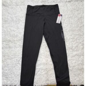 Collette Love Womens USA Star Graphic Compression Leggings Black Large NWT